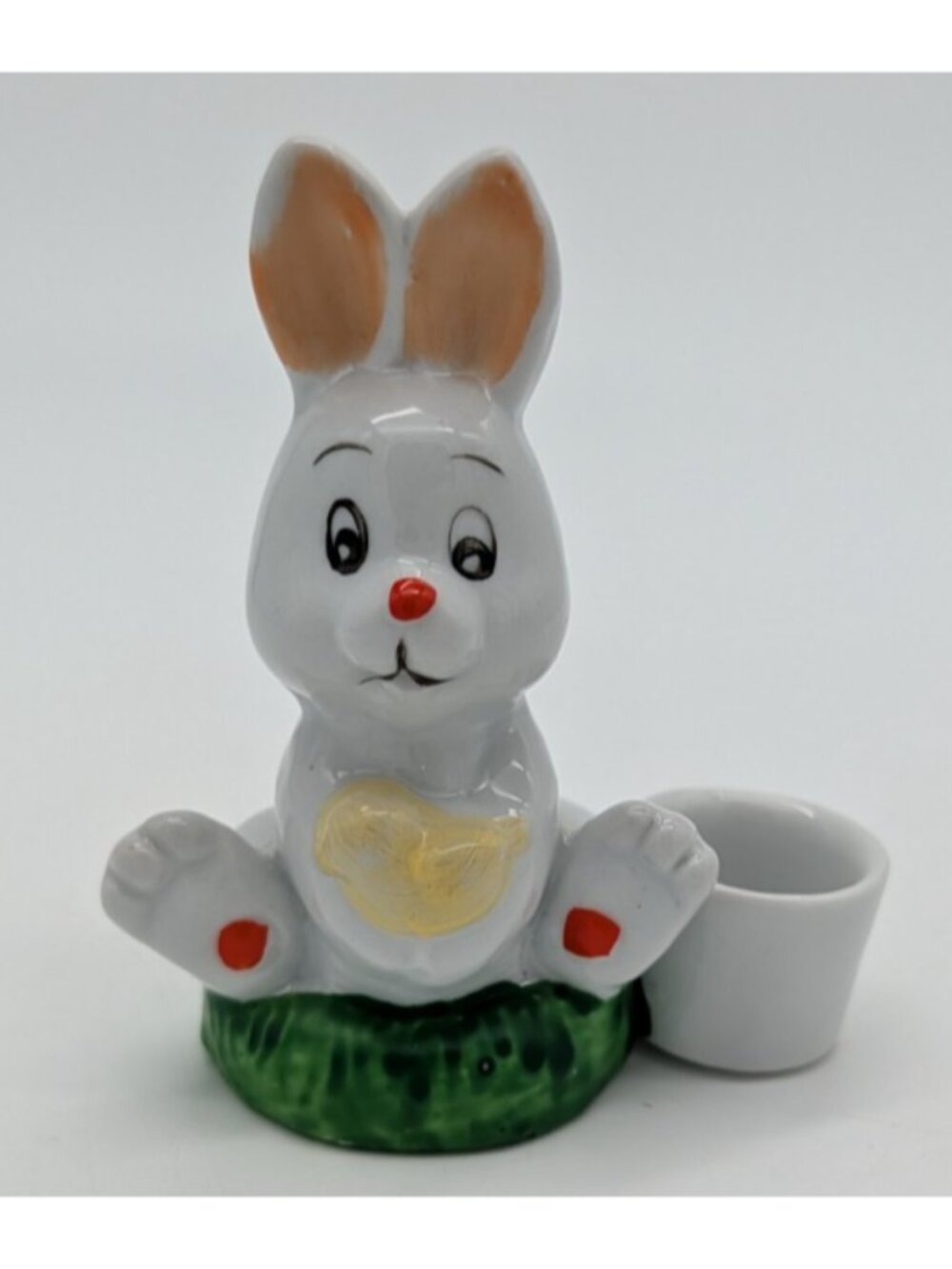 Vintage Simon Porcelain Rabbit Bunny Candle Holder Fit mini candlesticks easter